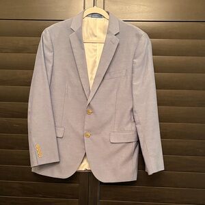 14th & Union Light Gray Blazer with Gold Buttons
